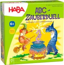 Produktbild: HABA 4912 - ABC Zauberduell, Lernspiel ab 6 Jahren zum Buchstabenlernen, Geschenk für Schulanfänger zur Einschulung, Reise- und Mitbringspiel