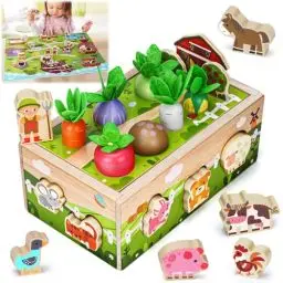 Produktbild: Montessori Spielzeug ab 1 Jahr: Geschenk 1 Jahr Junge Mädchen | Baby Holzspielzeug ab 1 2 3 Jahre Activity Spiel, Motorikspielzeug ab 1-2 Jahr | Sensorik Spielzeug Geburtstagsgeschenk Ostergeschenk