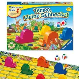 Produktbild: Ravensburger Kinderspiel 21420 - Tempo kleine Schnecke, Das spannende Schneckenrennen, Brettspiel und Gesellschaftsspiel für Mädchen und Jungen , 2-6 Spieler, ab 3 Jahren, Grey